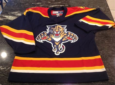 Authentic CCM Florida Panthers Navy Blue NHL Hockey Jersey M Alternate ...