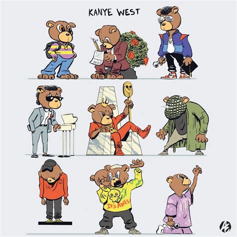 [FanArt] The dropout bear through the years : Kanye Arte Hip Hop, Hip ...