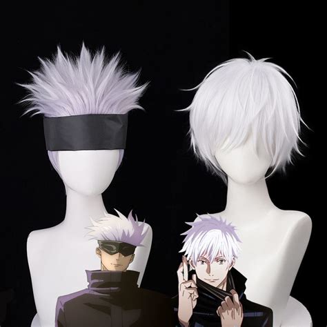 BLUEVELVET Fluffy Men Wigs Short Synthetic Hair Cosplay Wig Jujutsu ...