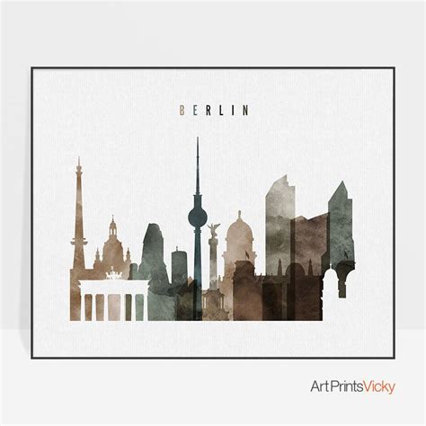 Berlin Skyline, Berlin Wall Art – Poster | Canvas Wall Art Print ...