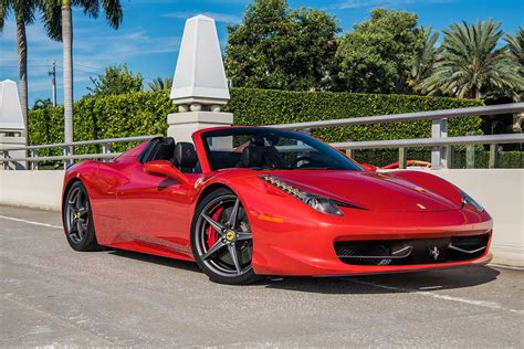 Ferrari 458 Spider Red Rental Options in Los Angeles