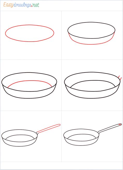 How To Draw A Frying Pan Step by Step - [6 Easy Phase] & [Video]