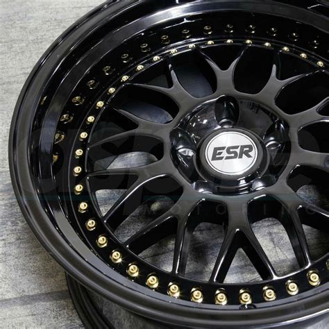 19x9.5 ESR SR01 SR1 5x120 22 Gloss Black Wheels Rims Set(4) - Wheels