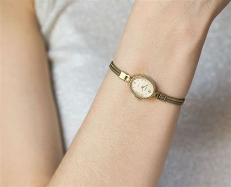 Delicate lady watch Seagull gold plated women's wrist