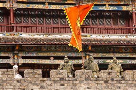 Close-up of Three Chinese Clay Soldiers Stock Photo - Image of fake ...