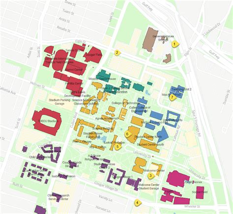 University Of Houston Campus Map - Wynne Karlotte