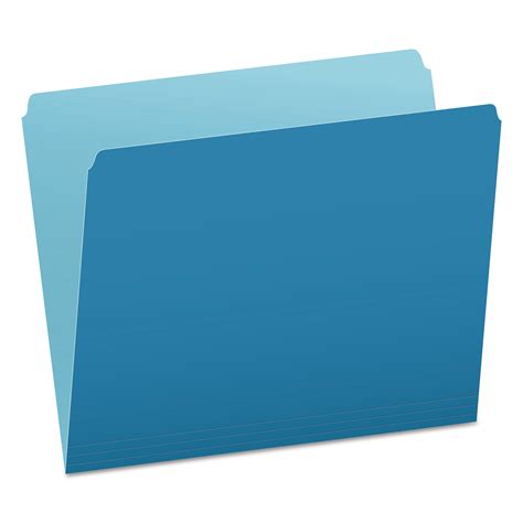 Pendaflex Colored File Folders, Straight Tab, Letter Size, Blue/Light ...