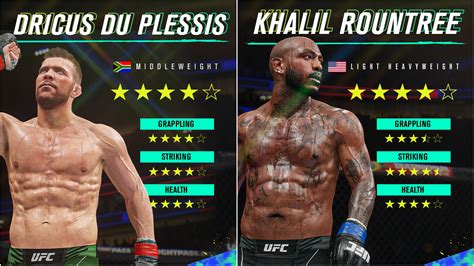 EA Sports UFC 4 Adds Dricus Du Plessis and Khalil Rountree Jr. to Roster