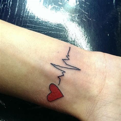 25 Heartbeat Tattoo Ideas for Caring People | Heartbeat tattoo, Wrist ...