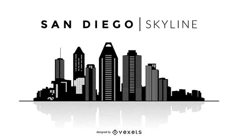 San Diego Silhouette Skyline Vector Download