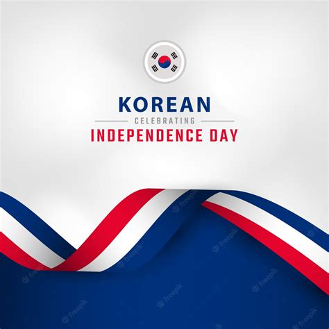 Premium Vector | Happy South Korea Independence Day August 15th ...