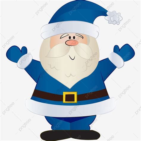 Santa Claus Head Clipart Vector, Blue Santa Claus Clipart, Blue Clipart ...