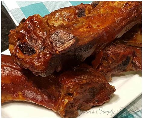 Oven Baked BBQ Beef Ribs - Julias Simply Southern