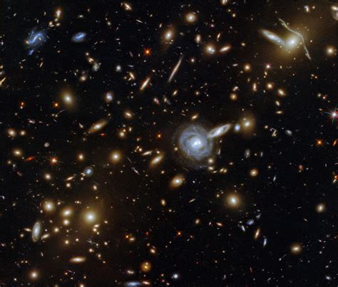 NASA's Hubble Space Telescope Spots Stunning Cluster Of Galaxies