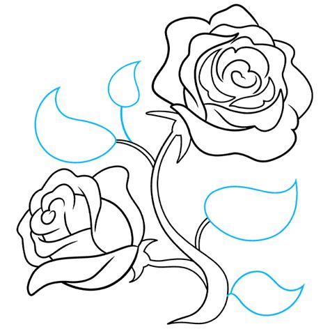 How to Draw a Black and White Rose - Really Easy Drawing Tutorial