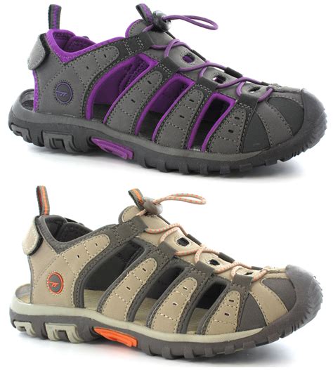 Womens Hi-Tec Sports Adventure Trail Walking Closed Toe Sandals Shoe ...