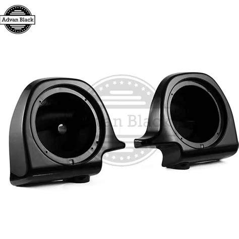 AdvanBlack Vivid Black Lower Vented Fairings Speaker Pods for Harley ...