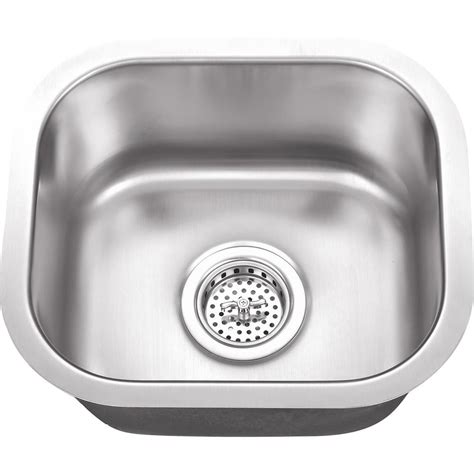 IPT Sink Company Undermount 15 in. 18-Gauge Stainless Steel Bar Sink in ...