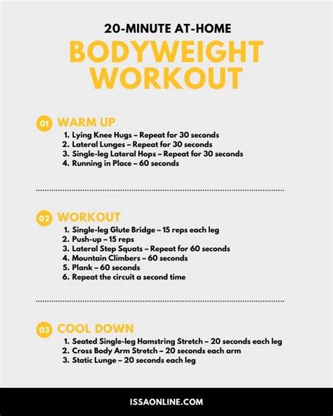 20 Minute Bodyweight Workout For Size And Strength | EOUA Blog