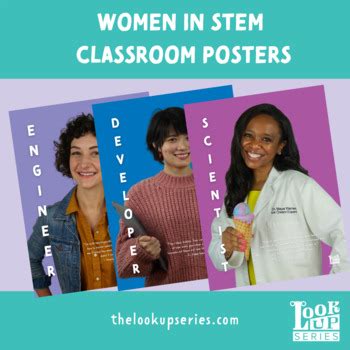 Women in STEM Classroom Posters (Diverse + Modern) by The Look Up Series