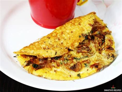 Mushroom omelette recipe - Swasthi's Recipes