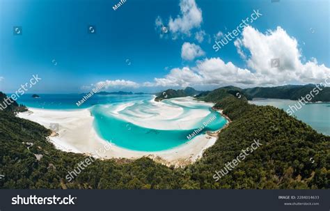 Aerial Drone View Whitehaven Beach Whitsundays Stock Photo 2284014633 ...