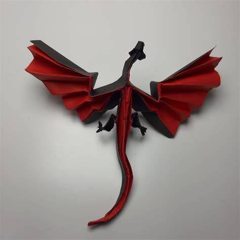 Origami Flying Dragon | Designed by Huang Zhen Ming. Folded … | Flickr