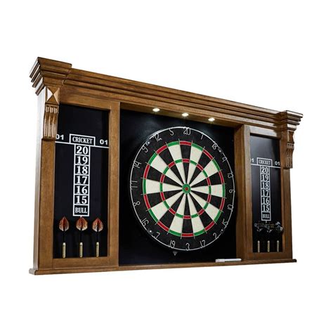 Barrington Woodhaven Premium Bristle Dartboard Cabinet set with LED ...