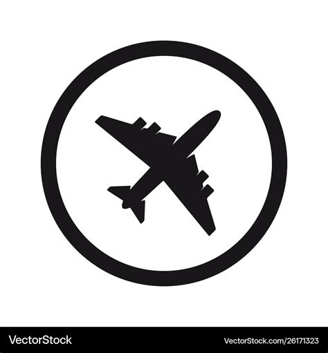 Airplane symbol plane aircraft icon or sign Vector Image