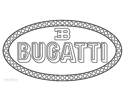 Bugatti Logo coloring page - Download, Print or Color Online for Free