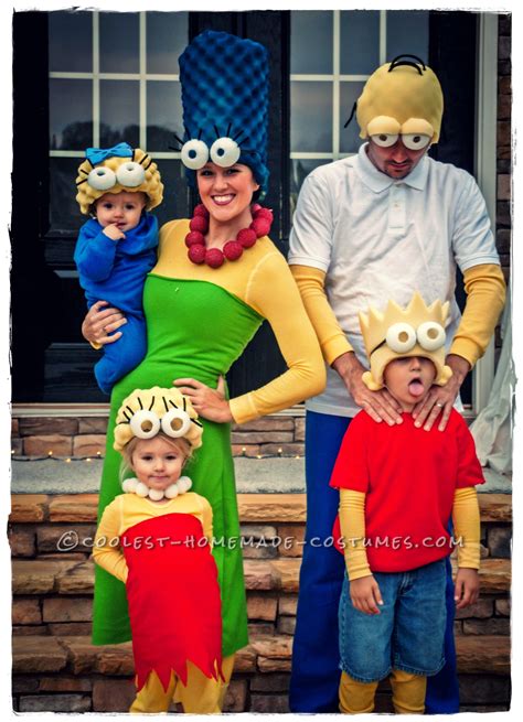 Coolest Homemade Simpsons Family Costume