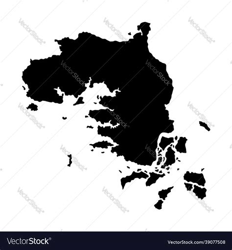 Bintan island map silhouette Royalty Free Vector Image