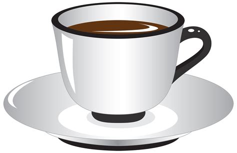 White and Black Coffee Cup PNG Clipart - Best WEB Clipart