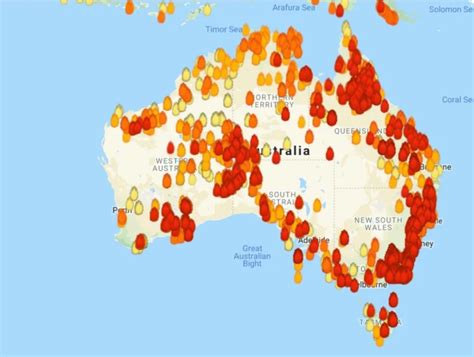 Australia fire map: Week-long state of emergency due to widespread ...