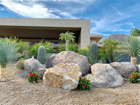 Desert Landscape Design with Boulders