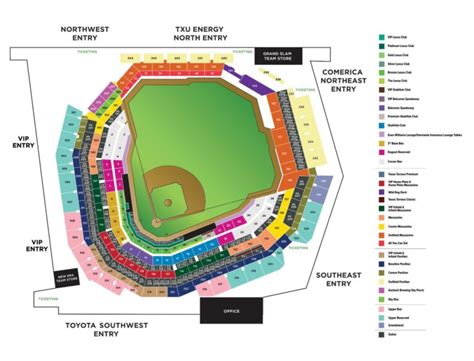 New Globe Life Park Map