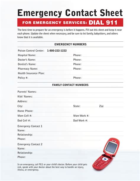 Work Emergency Contact List Template at Chad Roberts blog