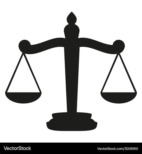 Scales of justice Royalty Free Vector Image - VectorStock