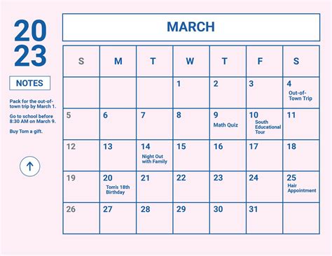 Aesthetic March Calendar 2023 Images - IMAGESEE