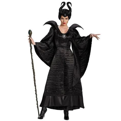 Plus Size Fairy Tale Sexy Black Sleeping Beauty Witch Queen Maleficent ...