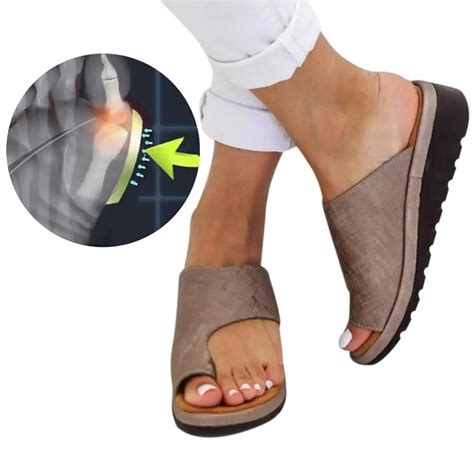 Oeak Women Slippers Orthopedic Bunion Corrector Sandals Summer Wedges ...