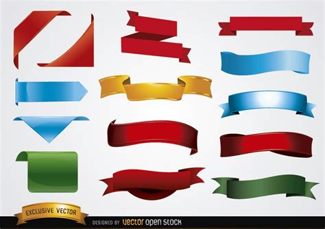 Colored Banner Shapes Vector Download