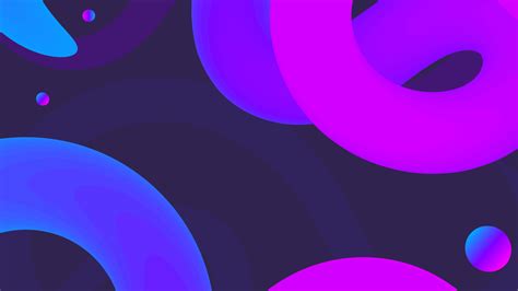 Abstract Neon Circle Shapes Wallpaper, HD Abstract 4K Wallpapers ...