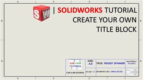 Solidworks Title Block Template | Card Template