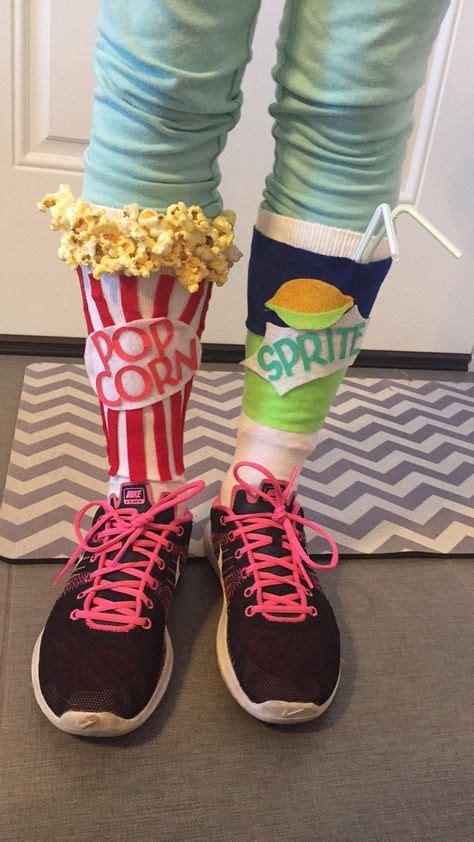 Crazy socks: DIY - popcorn and sprite | Medias locas | Día loco ...