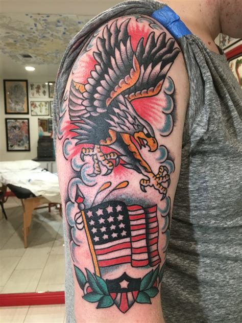 American Flag Shield Tattoo