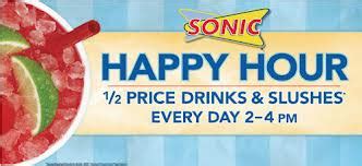 Sonic Happy Hour 2 - 4pm 1/2 Priced Drinks! - MyLitter - One Deal At A Time