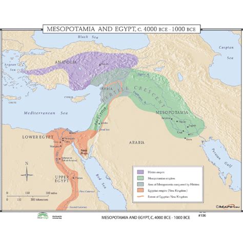 History Map #106 Mesopotamia & Egypt, 4000- 1000 BCE