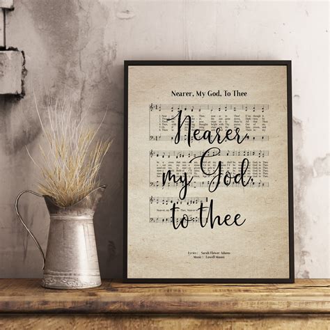 Nearer My God To Thee Vintage Hymn Wall Art Print Biblical | Etsy