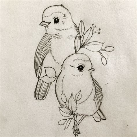 Easy Pencil Drawing Pictures Of Birds - img-re